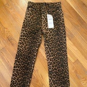 NWT Zara Cheetah Print Jeans